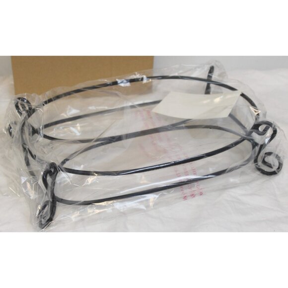 Southern Living 2 in 1 Iron Stand Black #40943 Double Sided Oval Swirl Feet - Picture 4 of 4